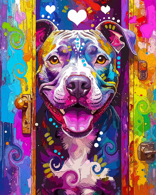 The Welcome Home Heart Pittie Mini Print (Ltd. Edition) (090925)