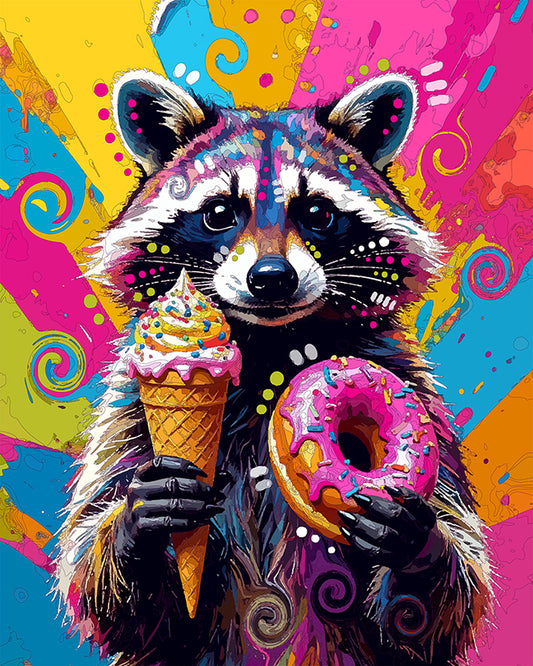 The Well Balanced Raccoon Mini Print (Ltd. Edition) (042326)