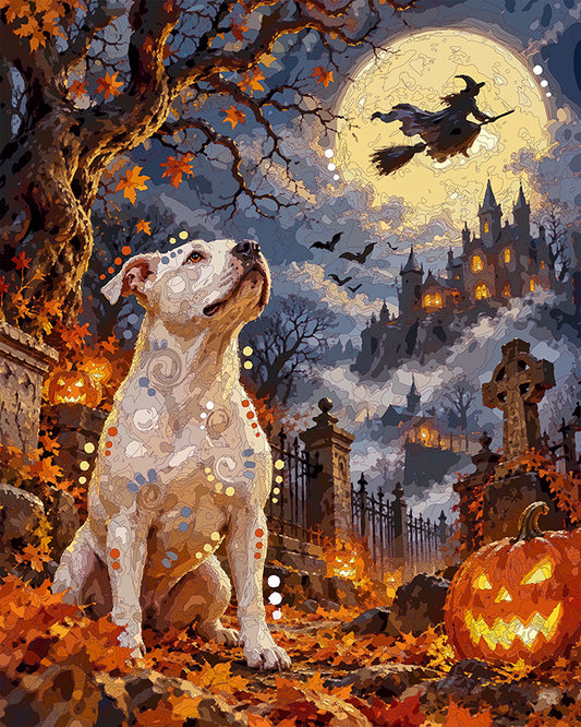 The White Pittie Witch Hunt Mini Print (Ltd. Edition) (092826)