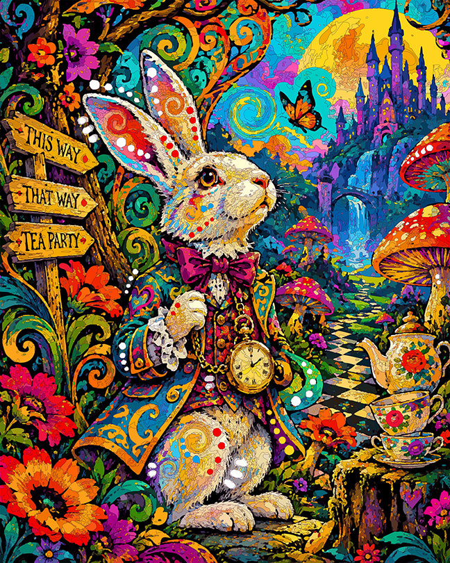 The White Rabbit Tea Party Mini Print (Ltd. Edition) (102126)