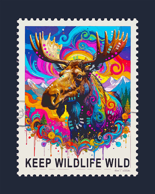 The Wild Moose Stamp Mini Print (Ltd. Edition) (100825)