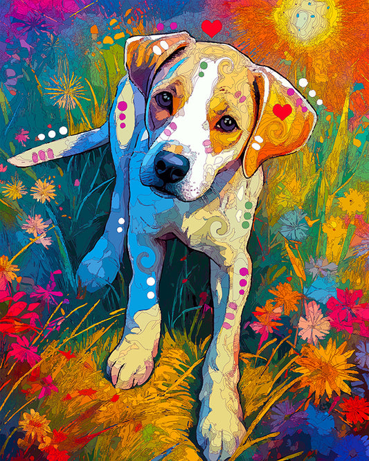 The Wildflower Love Pup Mini Print (Ltd. Edition) (072525)