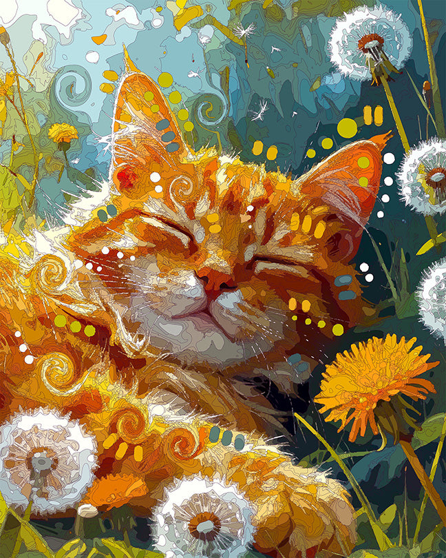 The Wish Sleeper Ginger Cat Mini Print (Ltd. Edition) (090126)