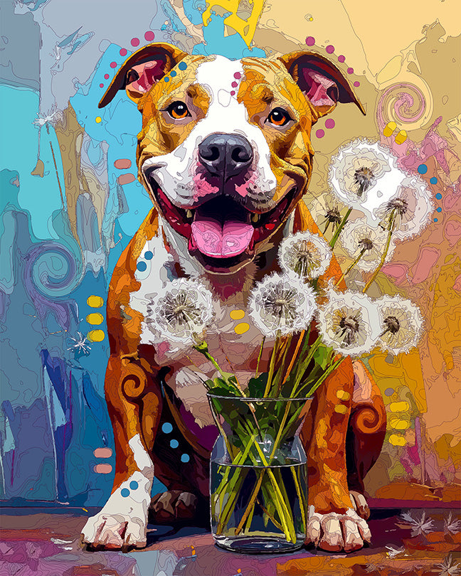 The Wishful Bouquet Pittie Mini Print (Ltd. Edition) (072926)