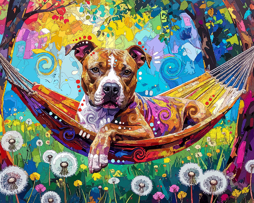 The Wishing Garden Hammock Pittie Mini Print (Ltd. Edition) (062426)