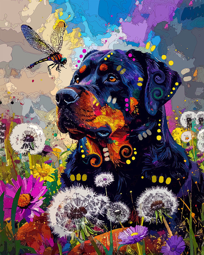 The Wishing Garden Rottie Mini Print (Ltd. Edition) (082526)