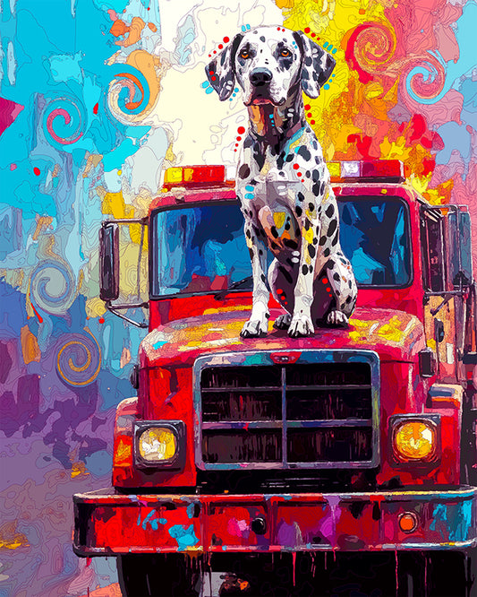 The Working Hood Ornament Dalmatian Mini Print (Ltd. Edition) (082525)