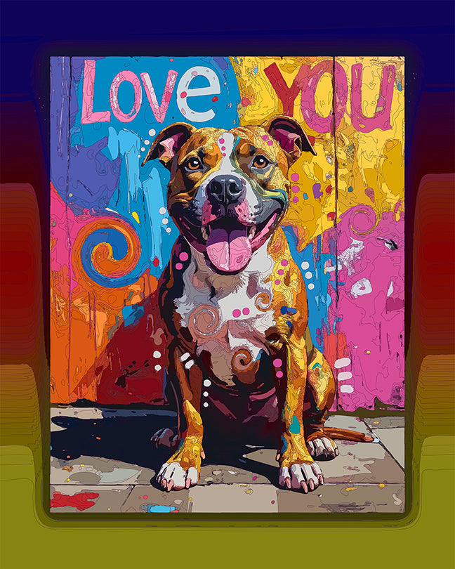 The Written Love Pittie Mini Print (Ltd. Edition) (070326)