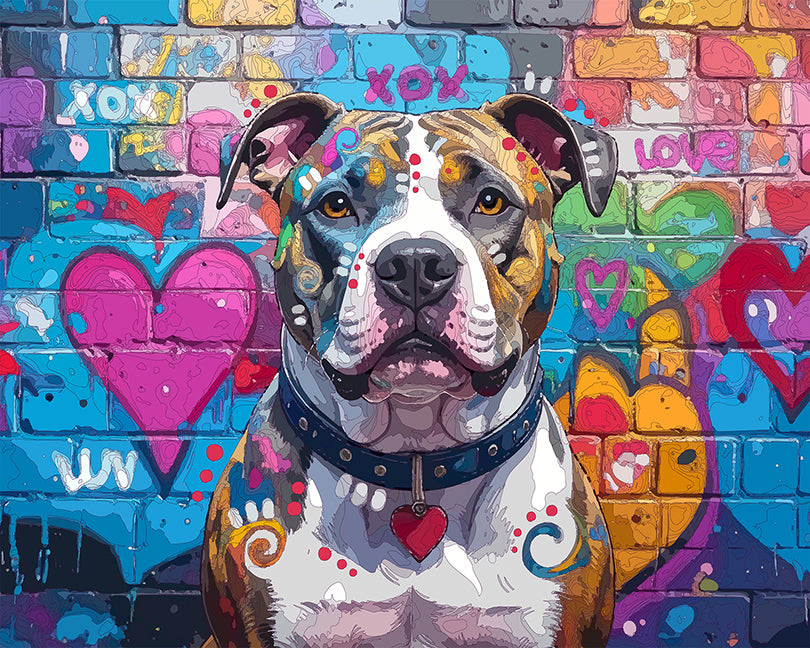 The XO LUV Wall Pittie Mini Print (Ltd. Edition) (121025)