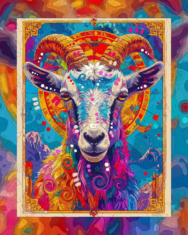 The Year Of The Goat Chinese Zodiac SERIES Mini Print (Ltd. Edition) (090926)