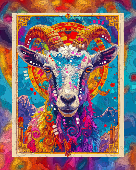 The Year Of The Goat Chinese Zodiac SERIES Mini Print (Ltd. Edition) (090926)