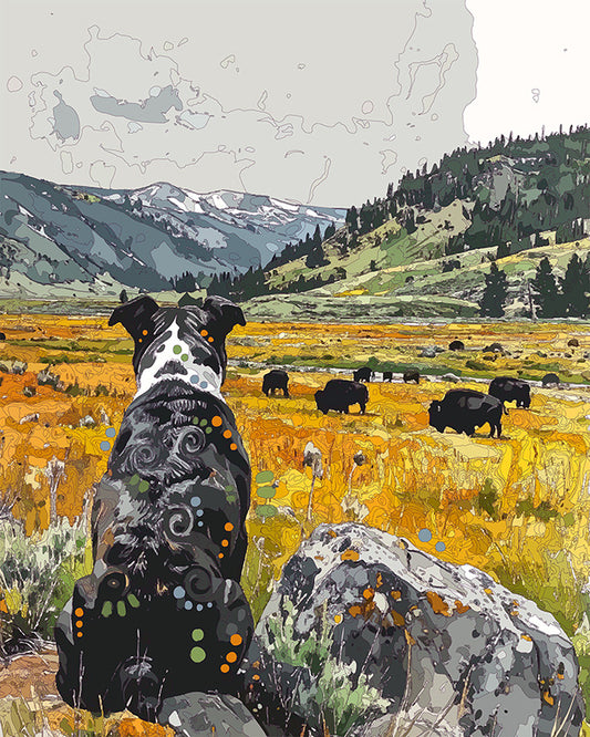 The Yellowstone View Pittie Mini Print (Ltd. Edition) (072126)