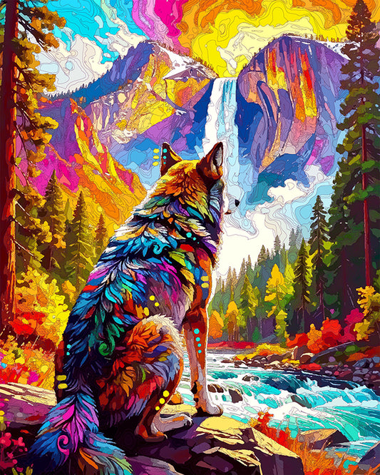 The Yosemite Falls Wolf Mini Print (Ltd. Edition) (072325)