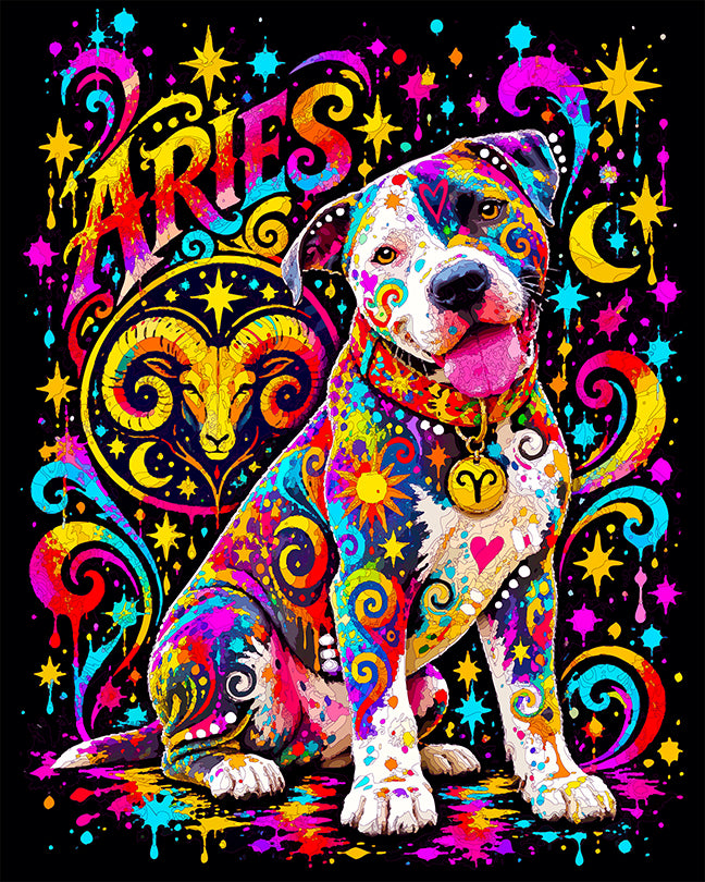 The Zodiac Series Aries Pittie Mini Print (Ltd. Edition) (102326)