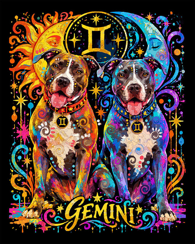 The Zodiac Series Gemini Pitties Mini Print (Ltd. Edition) (102726)